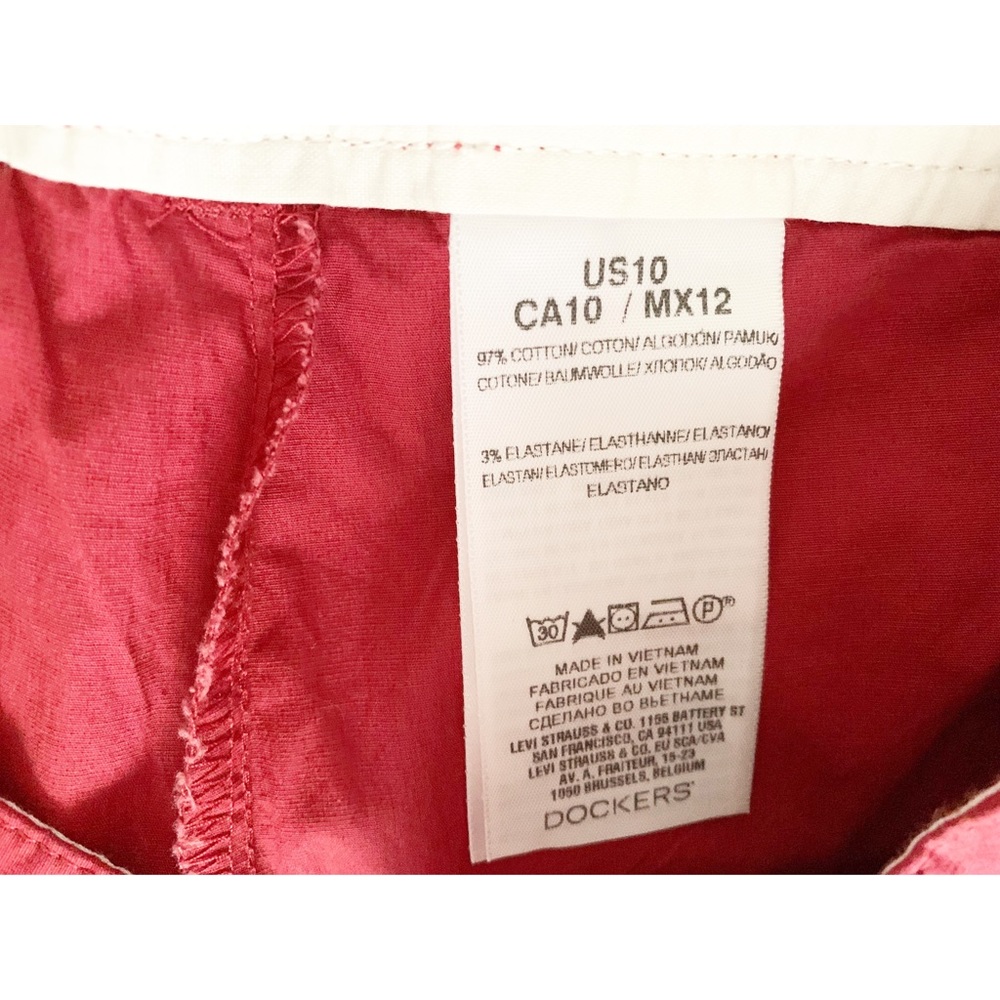 Dockers Red Skirt Skort Size 10 - Picture 5 of 7
